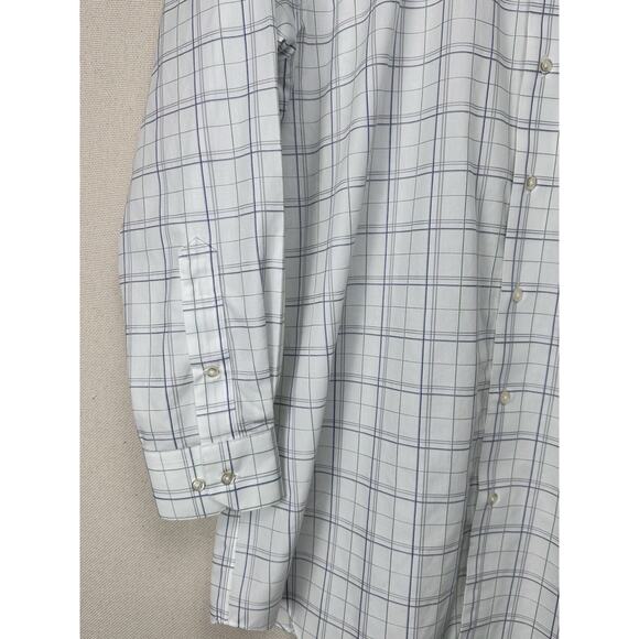 Paul Frederick Non-Iron Cotton Dress Shirt 17-33 With Contrast Trim White Green - Picture 3 of 10